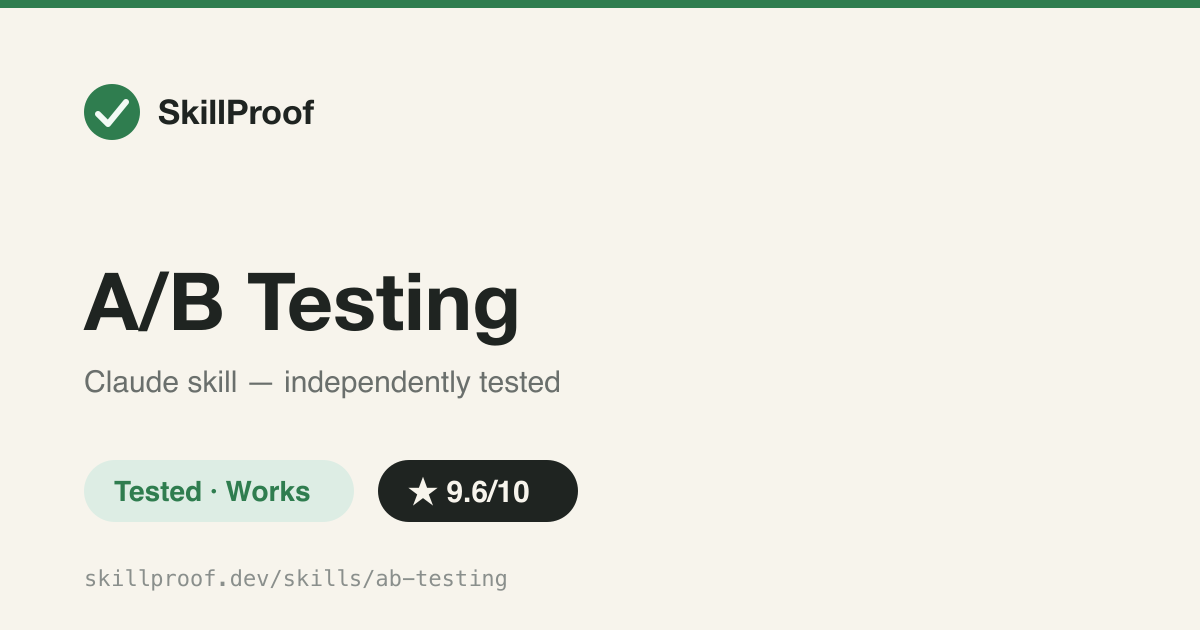 A/B Testing — Designs statistically valid experiments and runs a full ICE-scored experimentation program.
