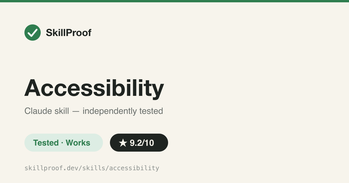 Accessibility — WCAG 2.2 a11y reference that turns vague fixes into cited, spec-exact ones.