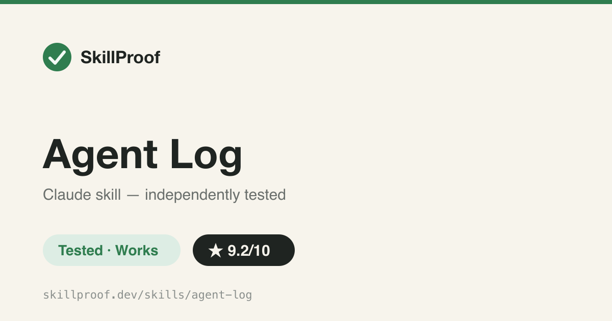 Agent Log — Keeps a repo decision journal agents must read before changing covered code