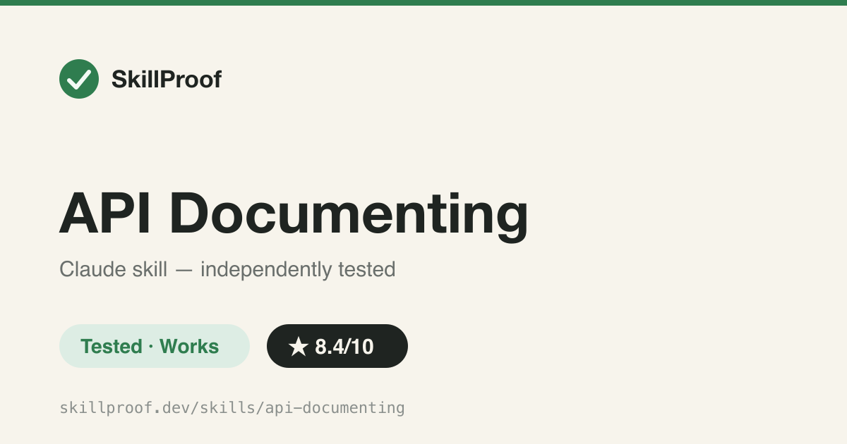 API Documenting — Turns route code into API reference docs with parameter tables, curl examples, OpenAPI specs