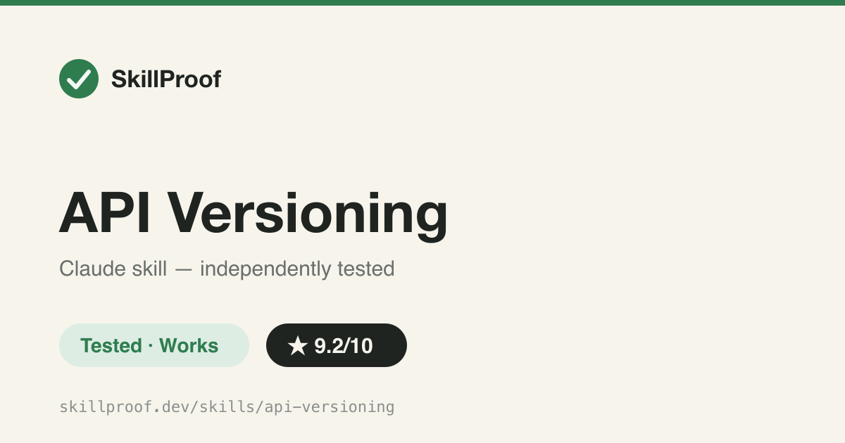 API Versioning — Reference patterns for versioning, deprecating, and migrating REST APIs without breaking clients.