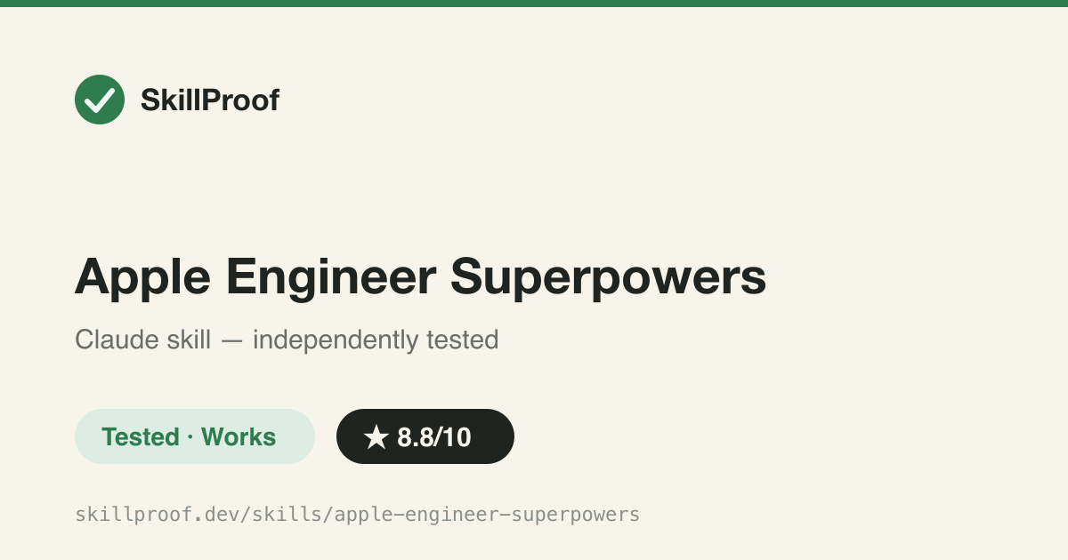 Apple Engineer Superpowers — Swift 6 concurrency, SwiftUI, Metal, and RealityKit/visionOS engineering standards for Apple platform code.