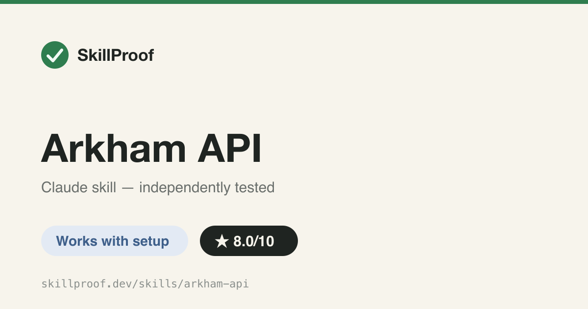 Arkham API — Curl+jq cookbook for the Arkham Intelligence blockchain-analytics API.