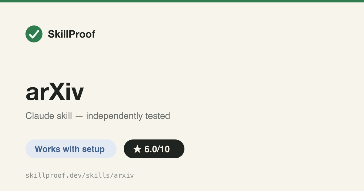 arXiv — Searches, downloads, and summarizes academic papers from arXiv.