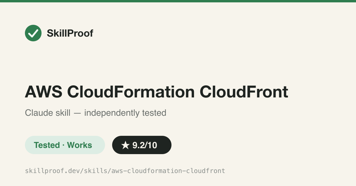 AWS CloudFormation CloudFront — Production CloudFormation patterns for CloudFront: origins, caching, WAF, and security headers.