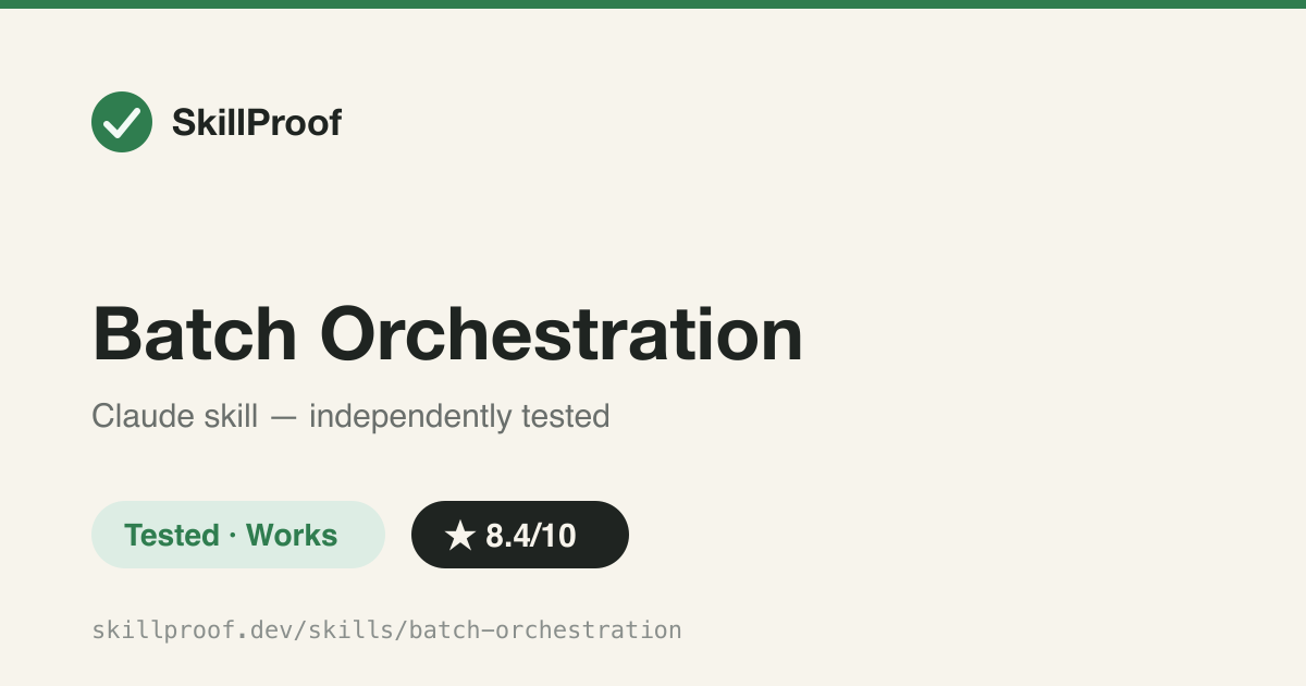 Batch Orchestration — Decompose 10+ file mechanical changes into independent units run by parallel worktree agents.