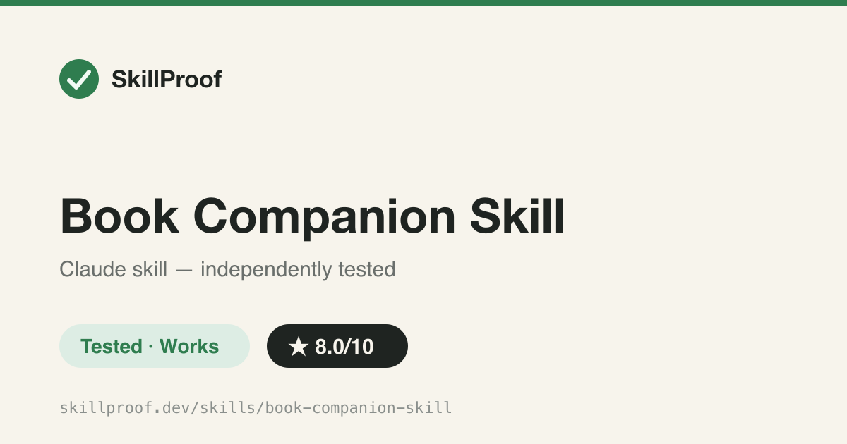 Book Companion Skill — Turn book chapters and exercises into shareable, reusable AI companion artifacts