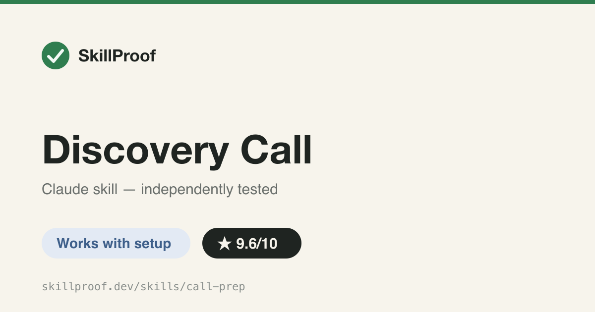 Discovery Call — Discovery/first-call prep: SPIN-derivative question bank, PACT qualification scoring, multi-stakeholder tactics.