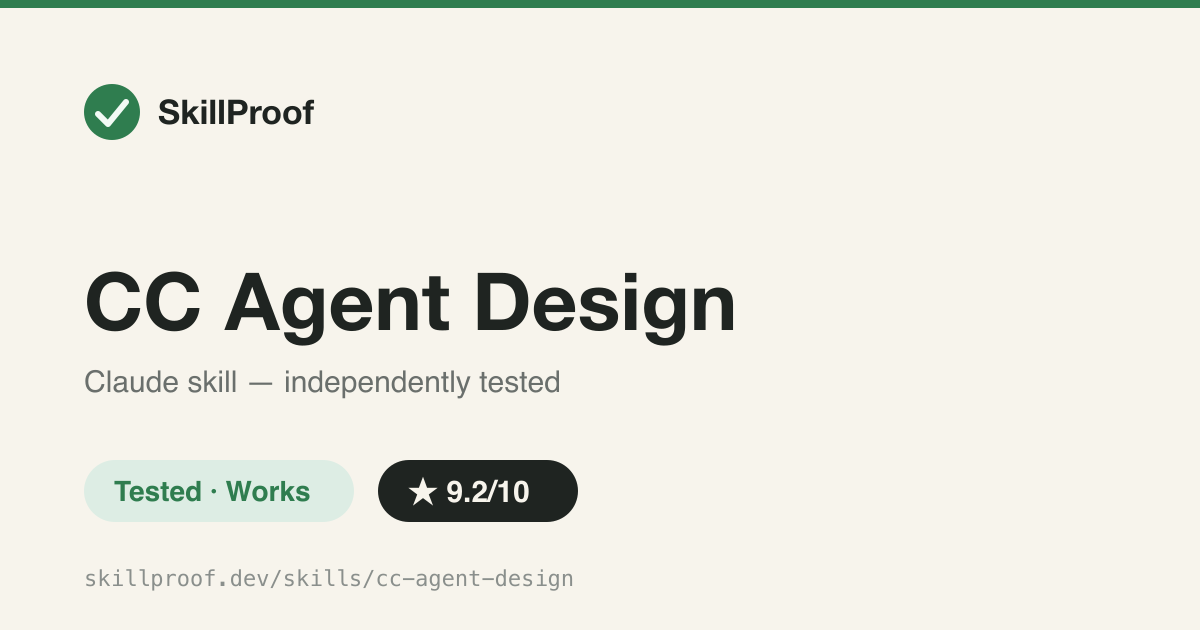 CC Agent Design — Reverse-engineered Claude Code built-in agent configs (tools, model routing, omitClaudeMd) turned into a design checklist for your own subagents.