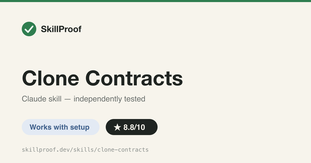 Clone Contracts — Pulls verified Solidity source from Etherscan V2, resolves proxies, rewrites @-imports to relative paths.