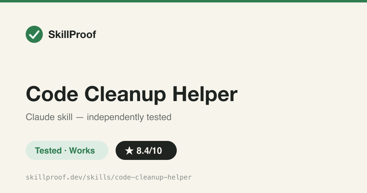 Code Cleanup Helper — Two-mode tech-debt scanner: DRY/naming/length sweep plus pre-release repo audit