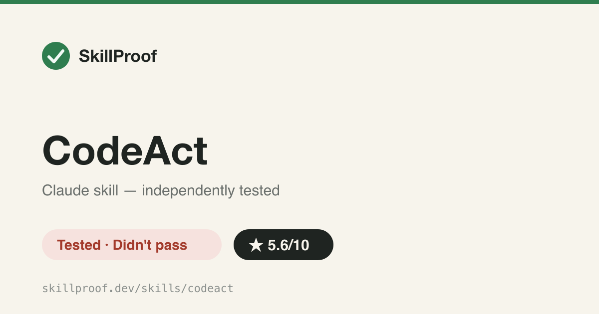 CodeAct — Executes Python via the ipybox MCP server for code-mode tool calling — requires the full ipybox plugin bundle.