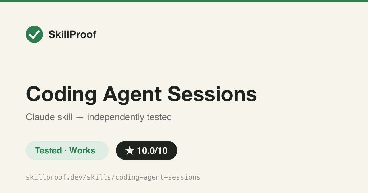 Coding Agent Sessions — Finds and reconstructs real coding-agent session transcripts across Claude, Codex, OpenCode, and more.