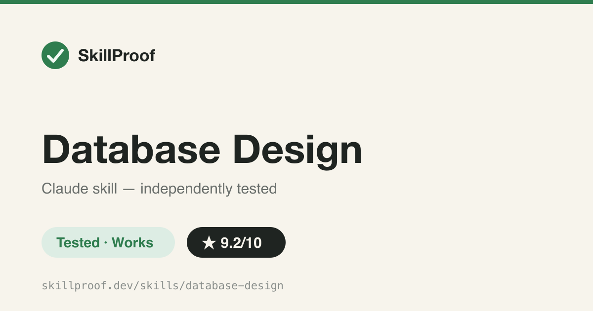 Database Design — Schema, indexing, query-optimization and migration playbook for SQL/NoSQL