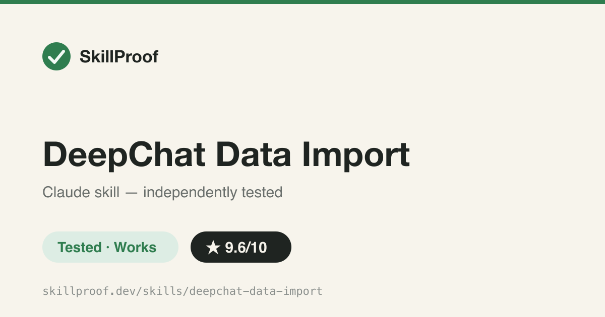 DeepChat Data Import — Build read-only importers/migration tools for DeepChat's encrypted SQLite chat data