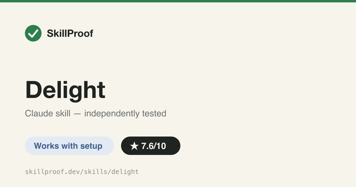 Delight — Adds one tasteful micro-interaction to a UI — no confetti, no bounce, no emoji spam.