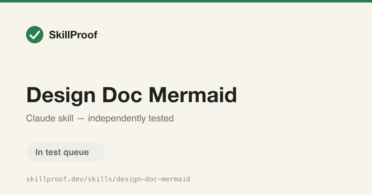 Design Doc Mermaid — Generates Mermaid architecture, sequence, and deployment diagrams from text or code.