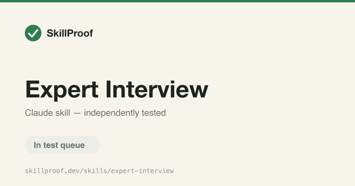 Expert Interview — Extracts first-party expertise from a subject-matter expert before writing content.