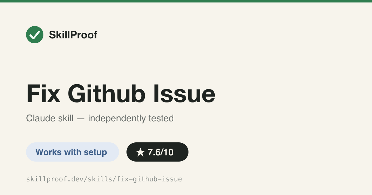 Fix Github Issue — Slash command that walks fixing a GitHub issue with branch, approval gates, and PR handoff