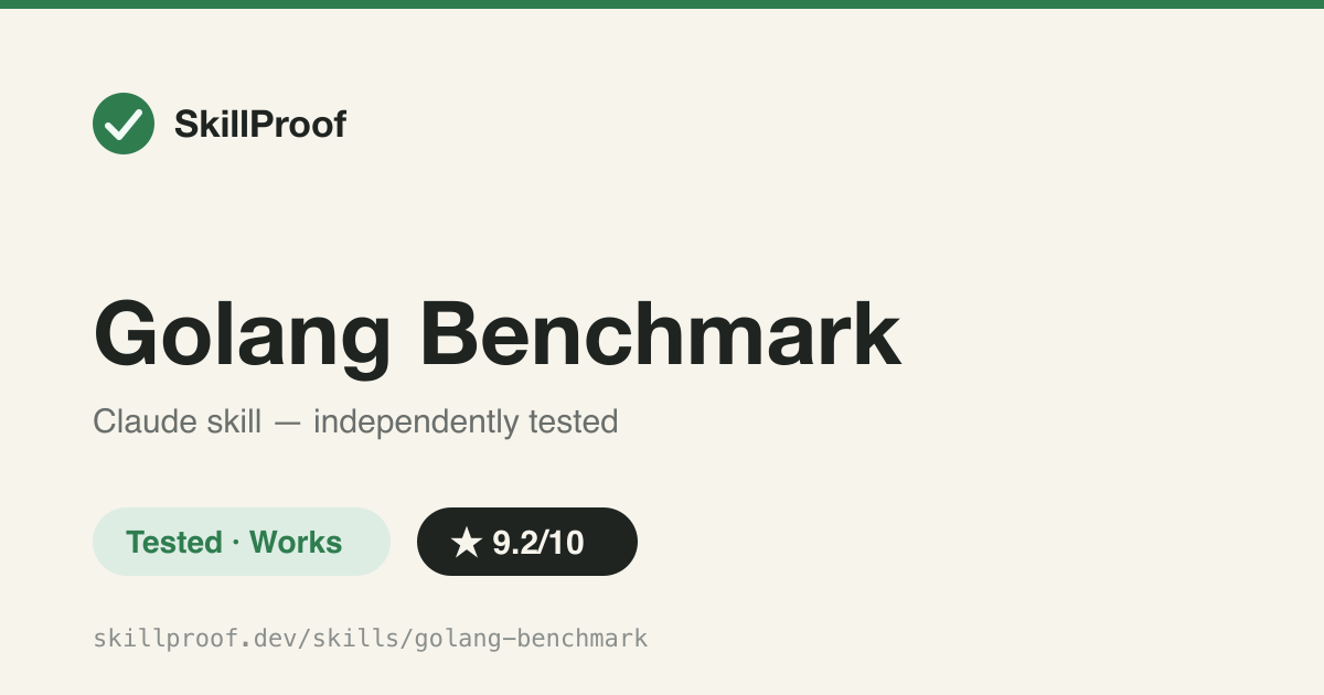Golang Benchmark — Statistically rigorous Go benchmarking, pprof profiling, and benchstat regression workflow