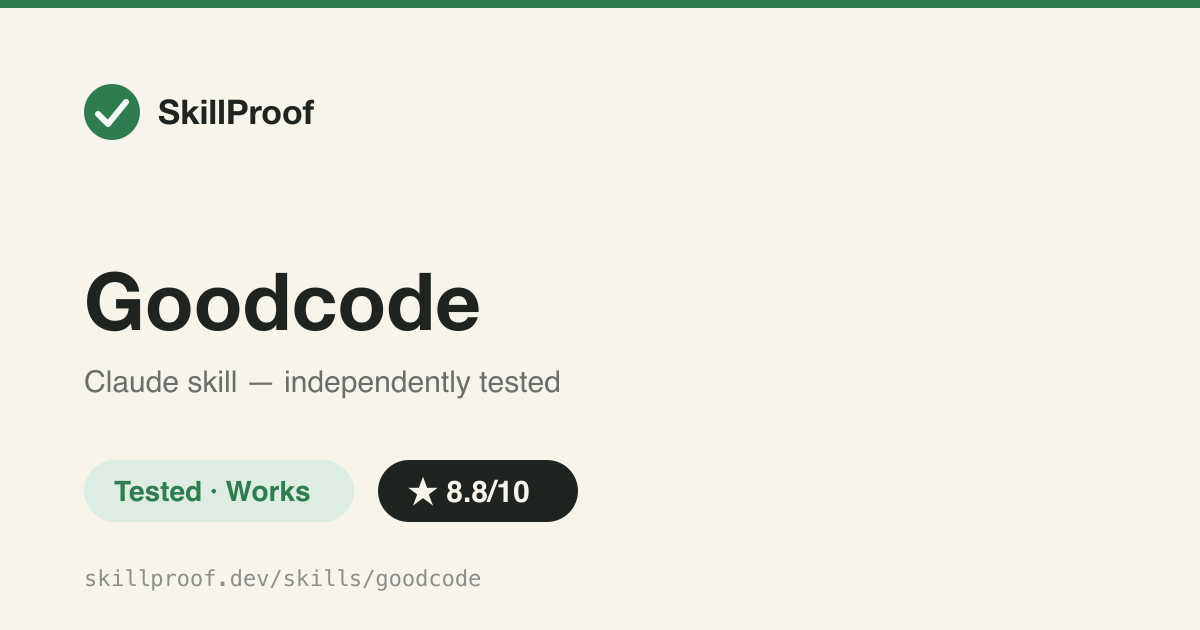 Goodcode — Portable exhaustive multi-agent audit/review protocol: roles, adversarial verify, loop-until-dry.