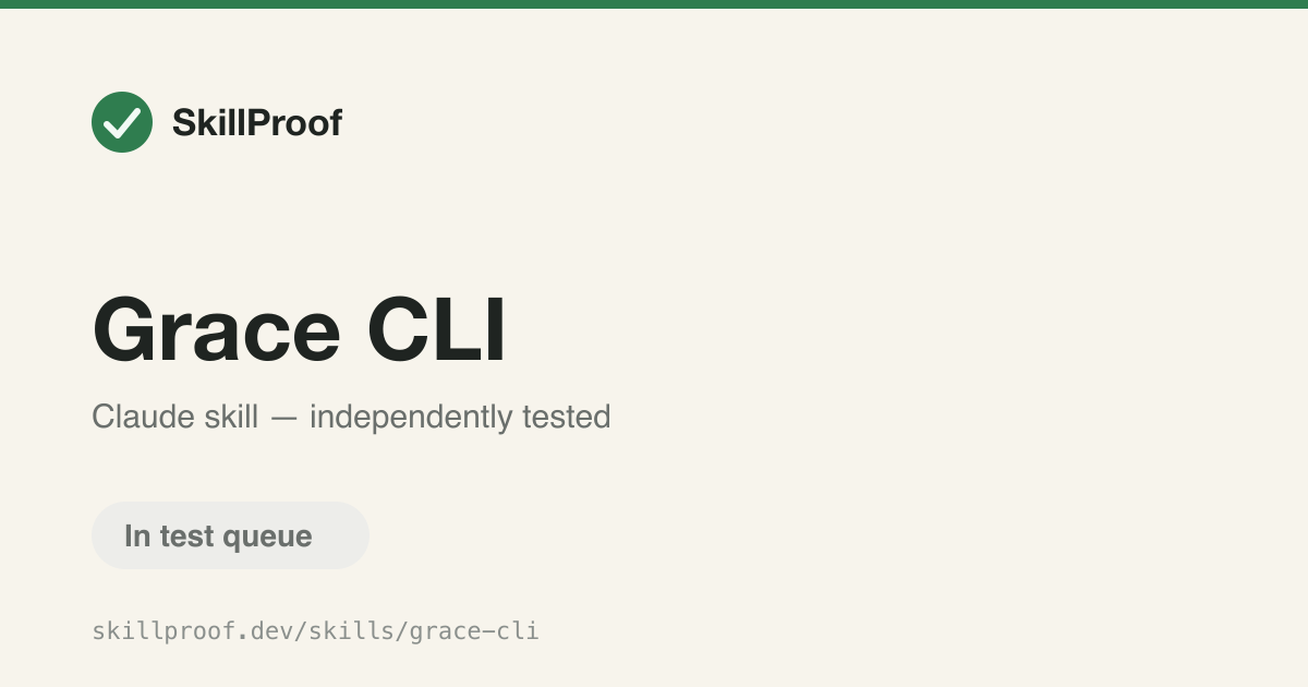 Grace CLI — Runs the GRACE CLI to lint artifacts, check autonomy readiness, and inspect modules.