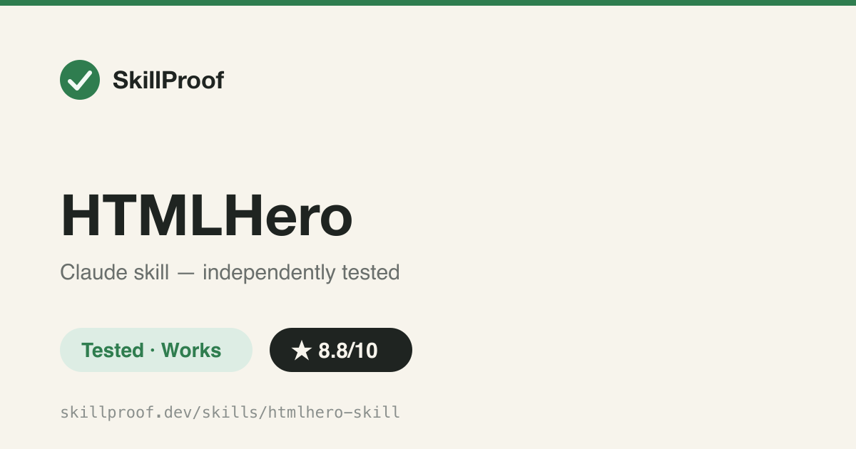 HTMLHero — Align-then-build workflow for runnable React/Vite hero landing pages
