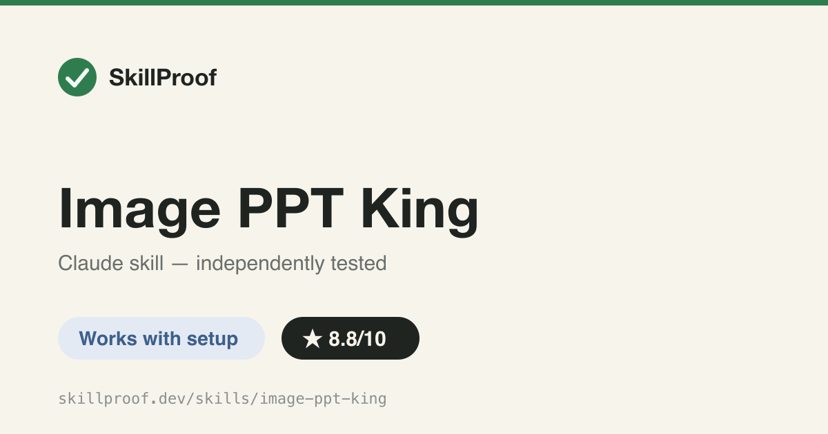 Image PPT King — Rebuilds already-split slide layers into an editable PPTX — the flat-image-splitting step isn't included