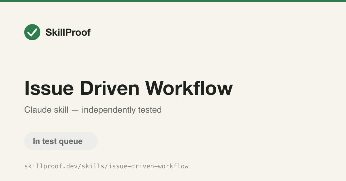 Issue Driven Workflow — Break a task into a trackable issue CSV plan, then execute it autonomously.