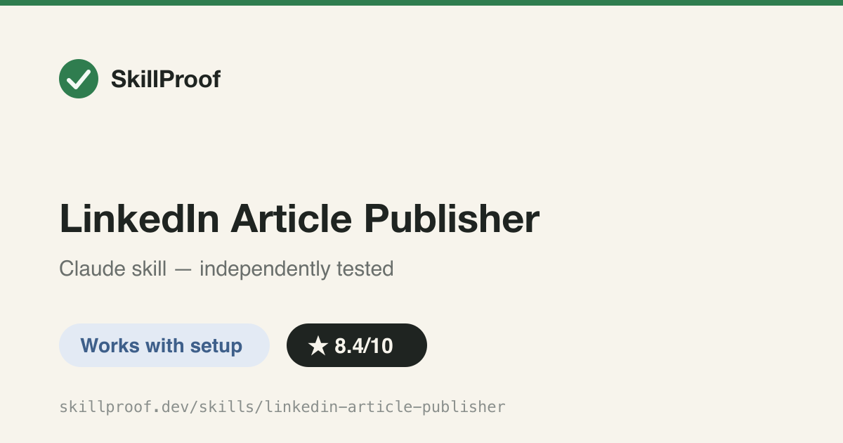 LinkedIn Article Publisher — Parses Markdown into block-indexed HTML and drives Playwright to draft a LinkedIn Article.