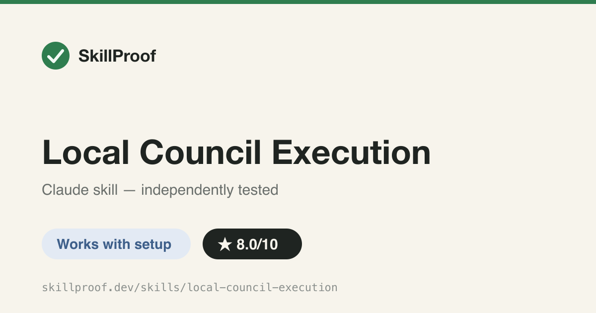 Local Council Execution — Fallback council of blind Claude subagents when no external AI providers are configured
