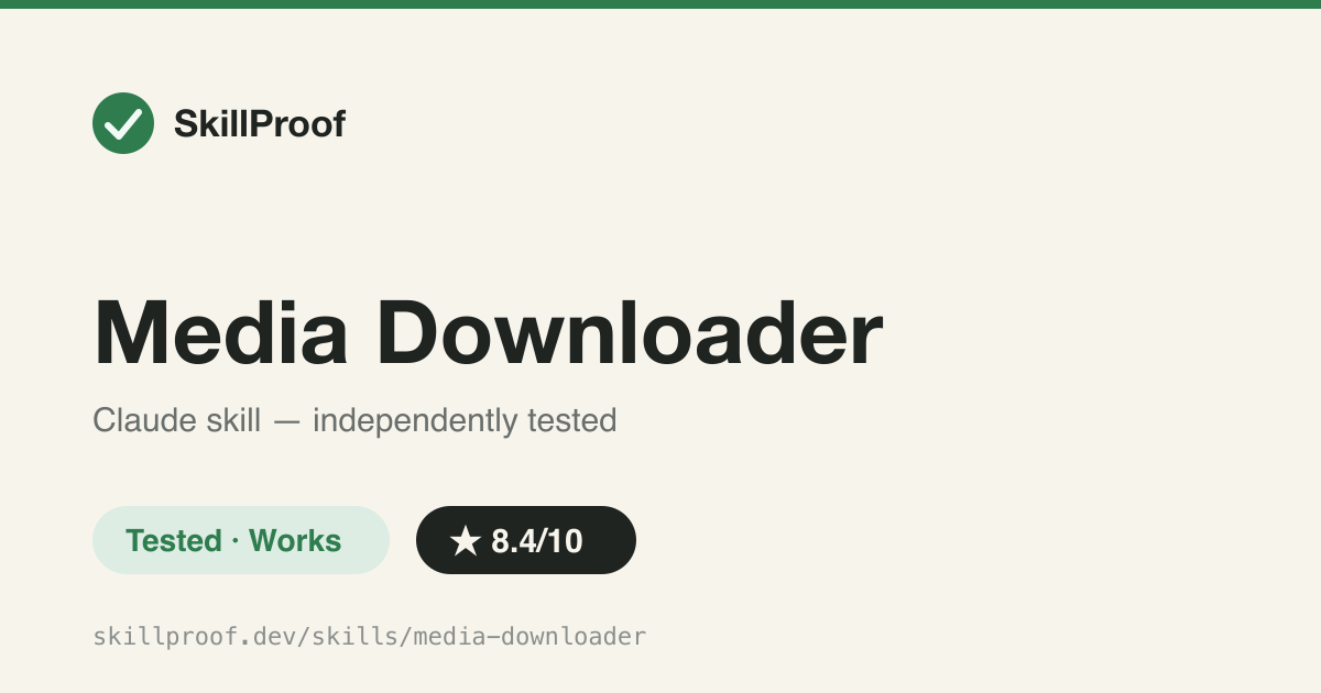 Media Downloader — Build correct yt-dlp commands for video/audio downloads, subtitles, and playlists