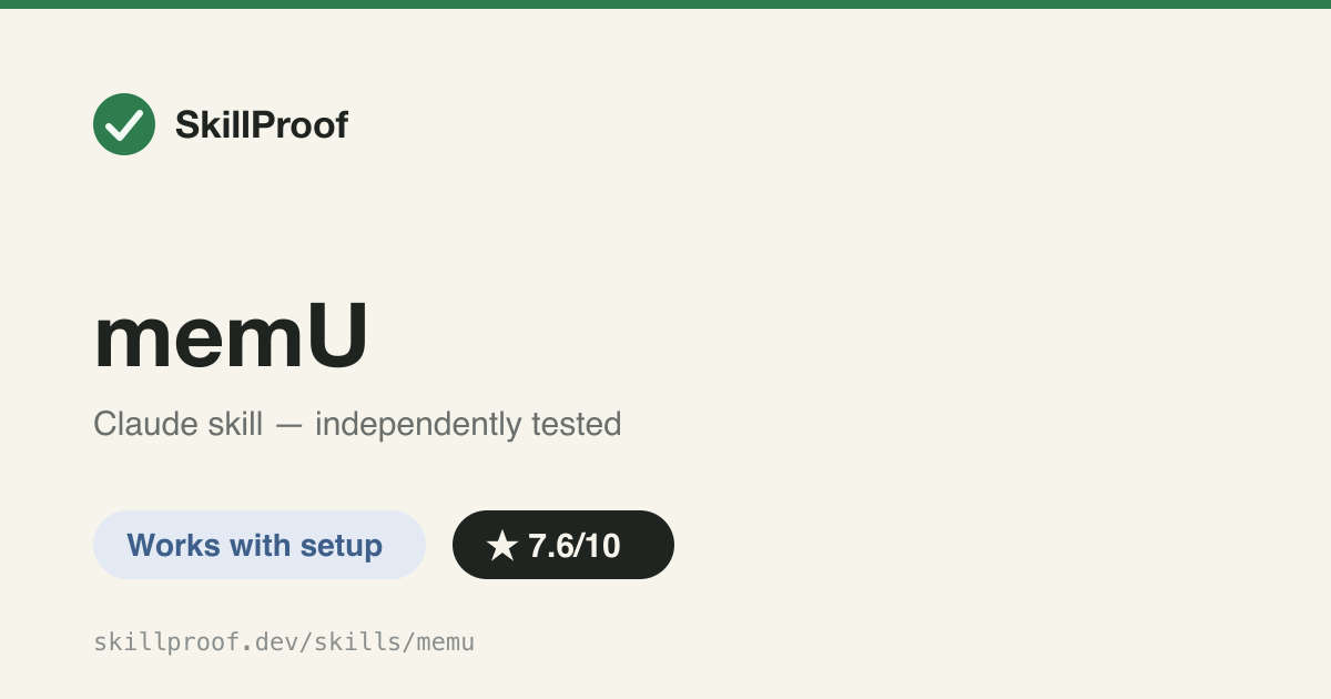 memU — Gives the agent persistent cross-session memory to save and recall project context.