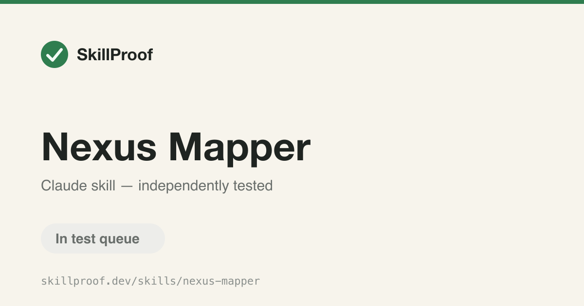 Nexus Mapper — Maps a codebase into a persistent knowledge base of architecture, systems, and hotspots.