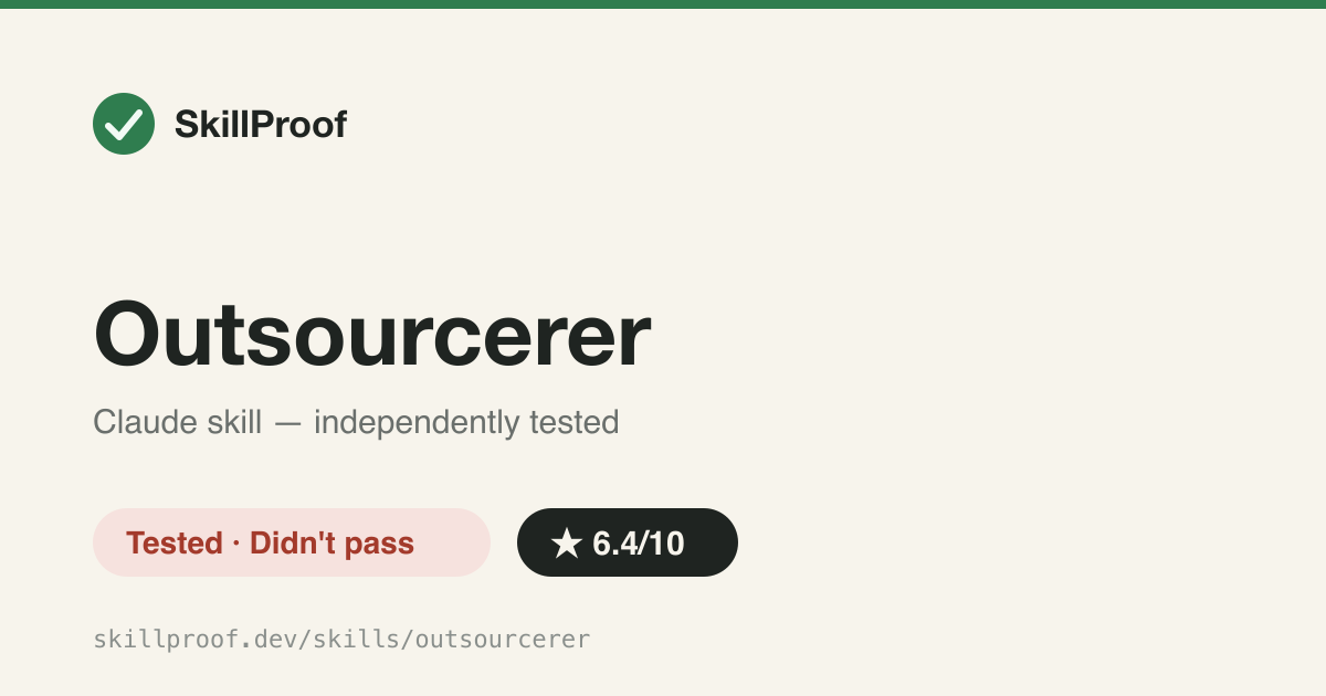Outsourcerer — Offload grunt work to a cheaper engine while Claude orchestrates
