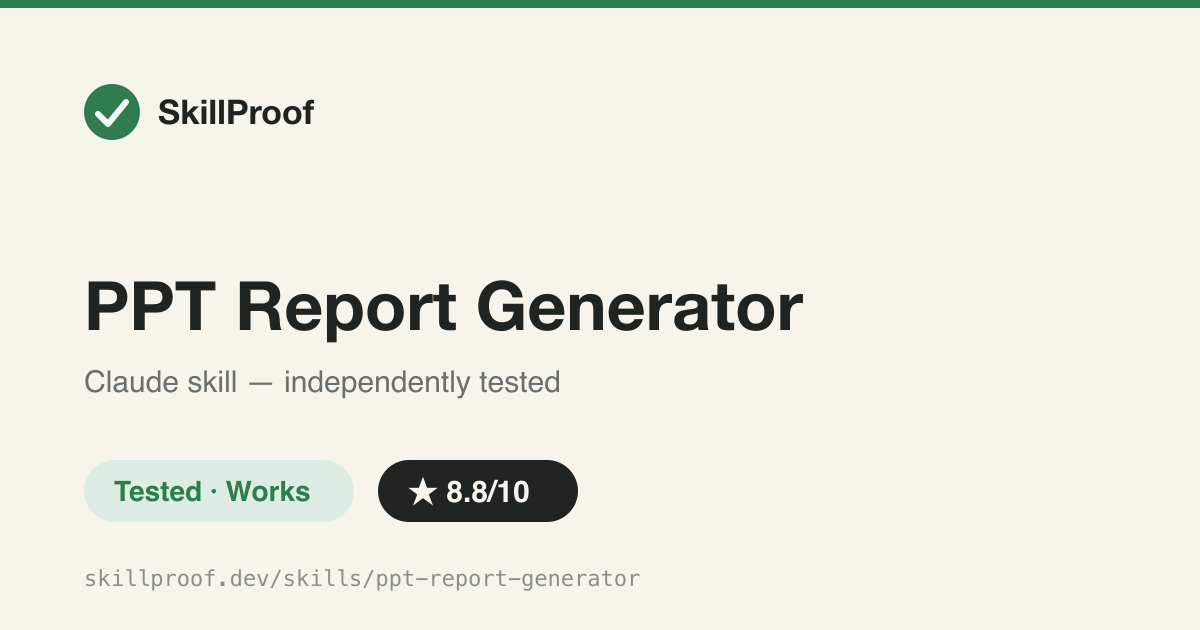 PPT Report Generator — Data into a 16:9 web deck: one file per slide, CSV-driven, 5 themes, PDF export