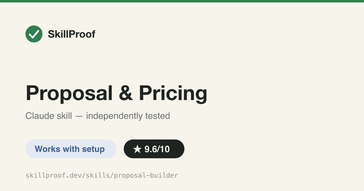 Proposal & Pricing — Proposal/SOW structure, three-tier outcome-named pricing, and a Mutual Action Plan -- outputs text/markdown, not a formatted document.