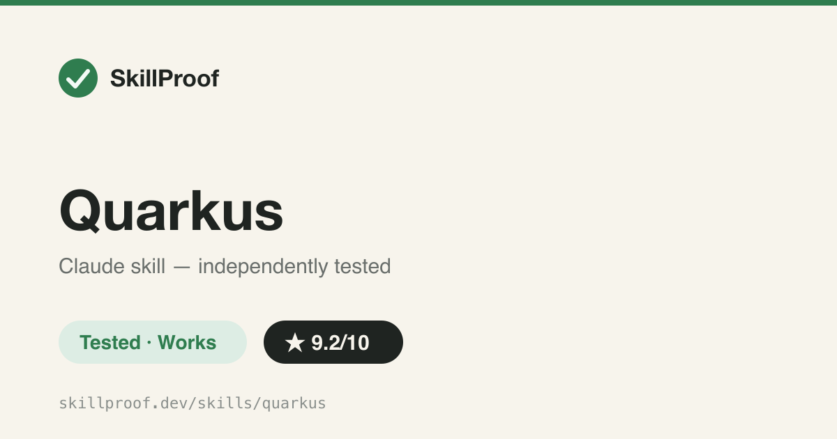 Quarkus — Decision-tree entrypoint into 25+ Quarkus reference modules with copy-ready, current APIs.