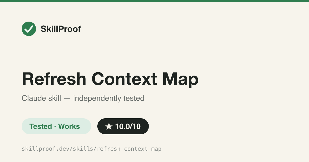 Refresh Context Map — Rebuilds the AIDEV-anchor/AGENTS.md/ADR manifest that powers claude-leverage's PreToolUse context hook.