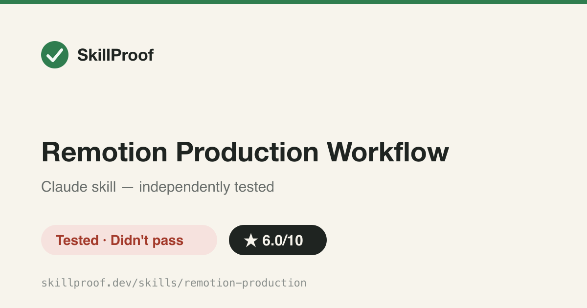 Remotion Production Workflow — Orchestrates TTS, music, SFX, stock footage and AI clips into full Remotion videos