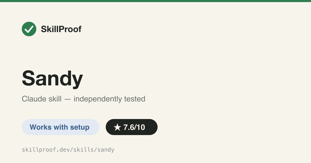 Sandy — Deterministic replay of MCP/tool-call sequences so repeated workflows skip LLM inference entirely.
