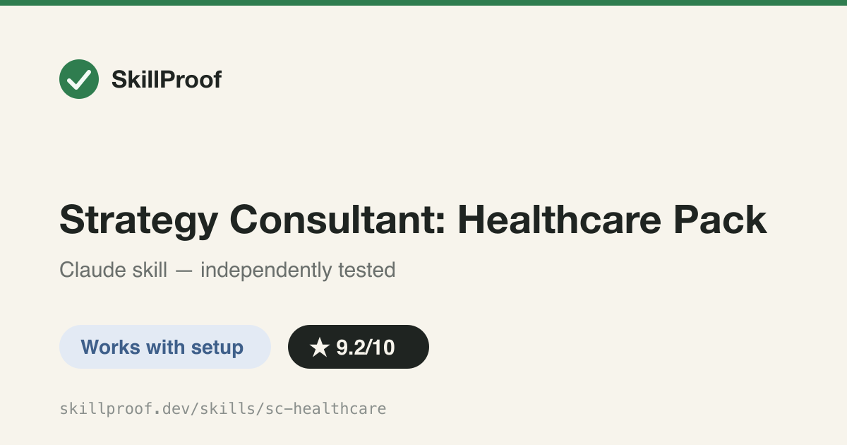 Strategy Consultant: Healthcare Pack — Forces a 5-framework MECE/issue-tree/hypothesis/Pareto/So-What breakdown for hospital-ops problems.