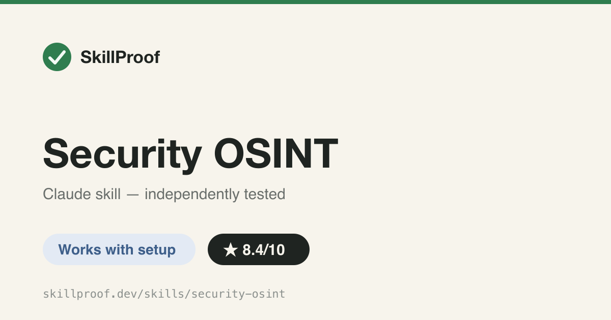 Security OSINT — Twitter/Reddit CVE and breach chatter monitoring, but real use needs a paid Xpoz account