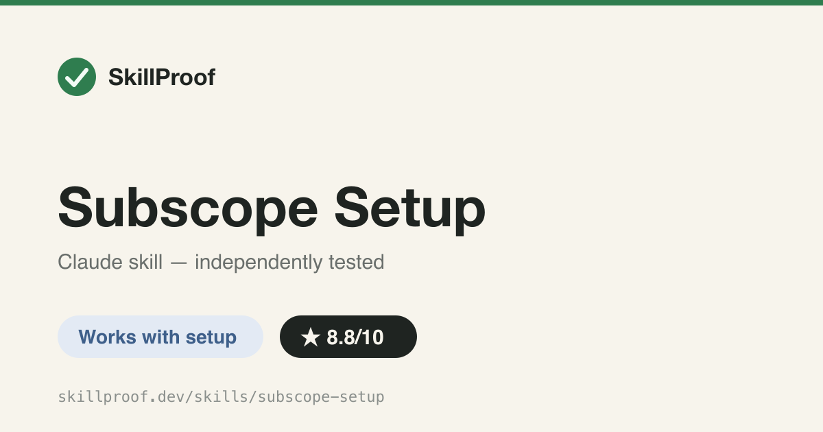 Subscope Setup — Reconfigure one piece of an already-onboarded subscope install (LLM, Notion, Slack, Obsidian).