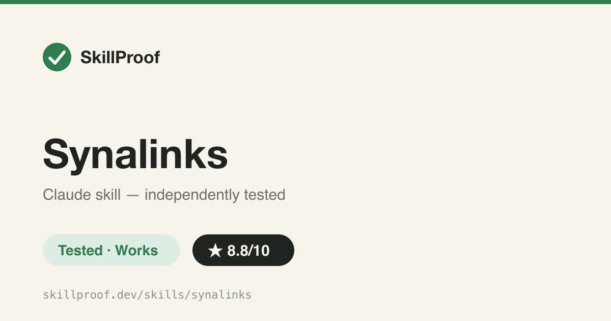 Synalinks — Keeps Claude on idiomatic Synalinks API instead of Keras/DSPy/LangChain guesswork