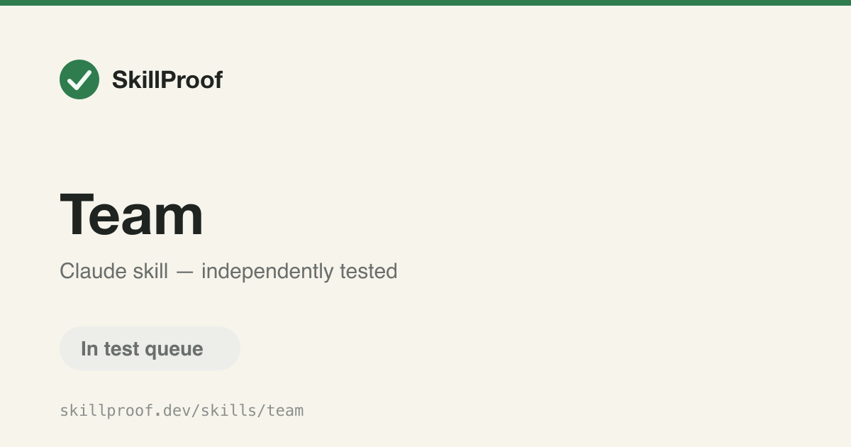 Team — Spawns long-lived provider LLM teammates in tmux panes for sustained collaborative work.