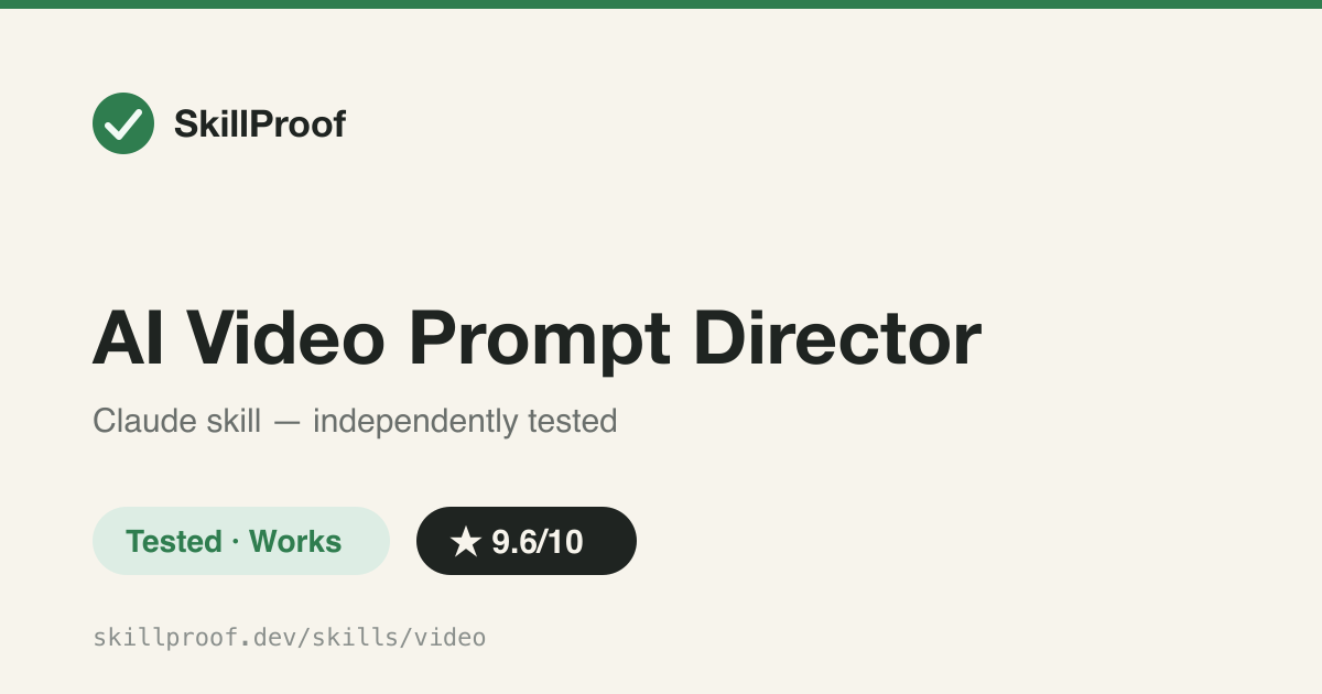 AI Video Prompt Director — Forces a mandatory dramaturgy + universal-rules + model-file reading order before writing any AI video prompt