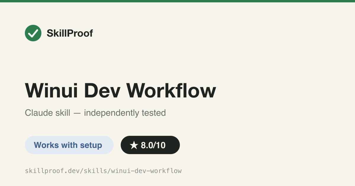 Winui Dev Workflow — Build-and-run loop for WinUI 3 apps: BuildAndRun.ps1, winapp run, build-error fix table