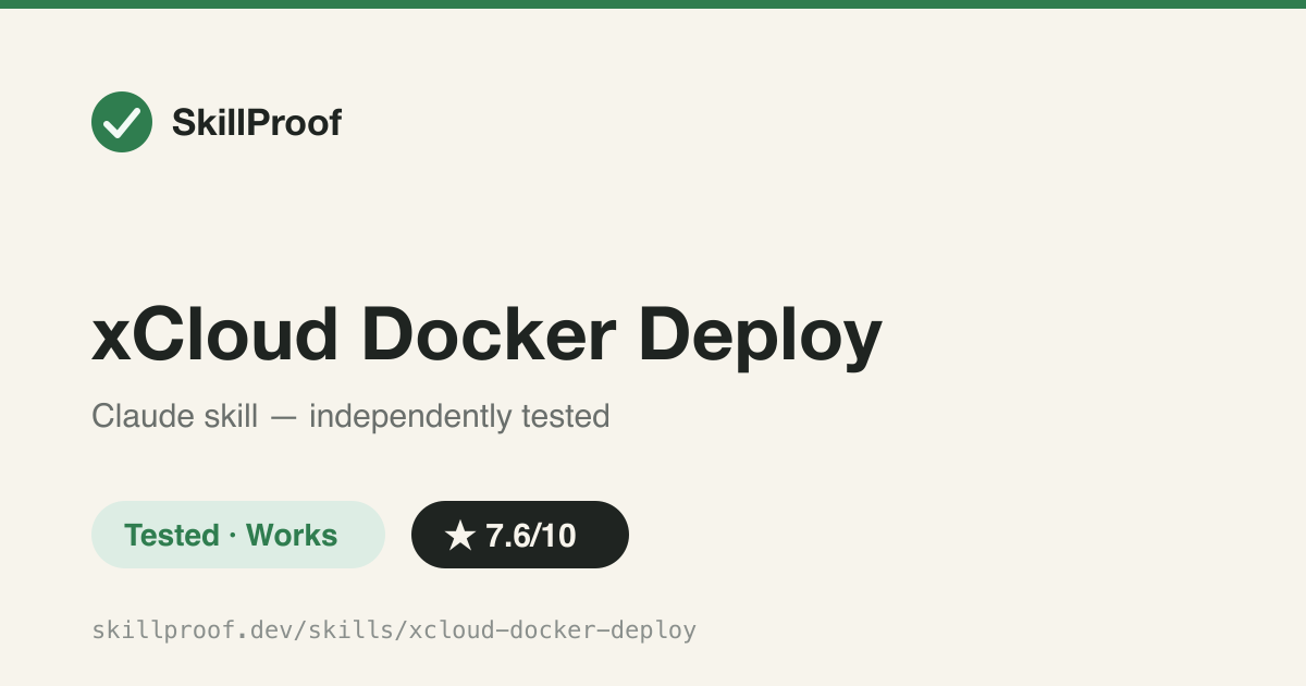 xCloud Docker Deploy — Rewrites docker-compose for xCloud: no build:, no port 80/443, one exposed port